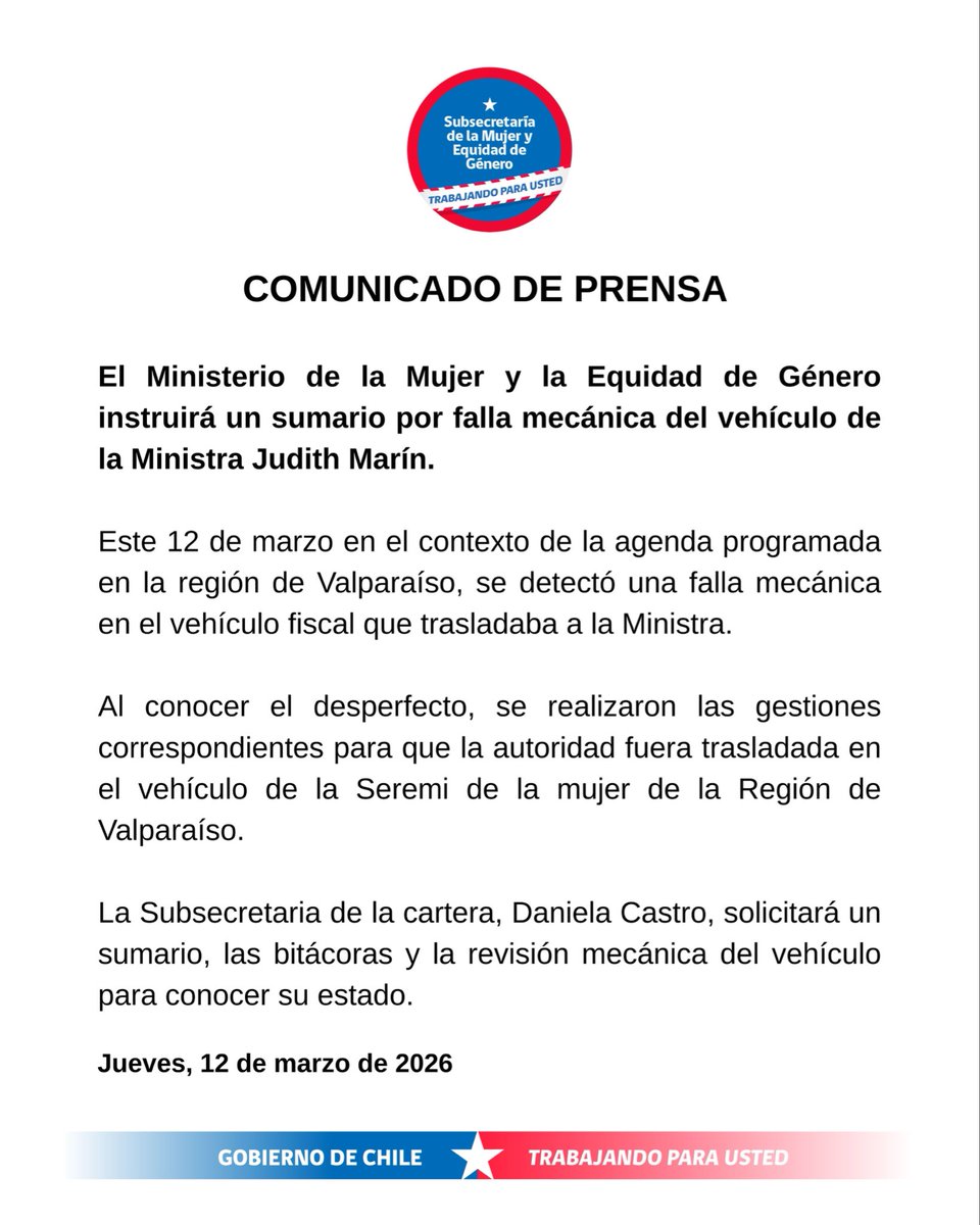 Ministerio de la Mujer y la Equidad de Género tweet media