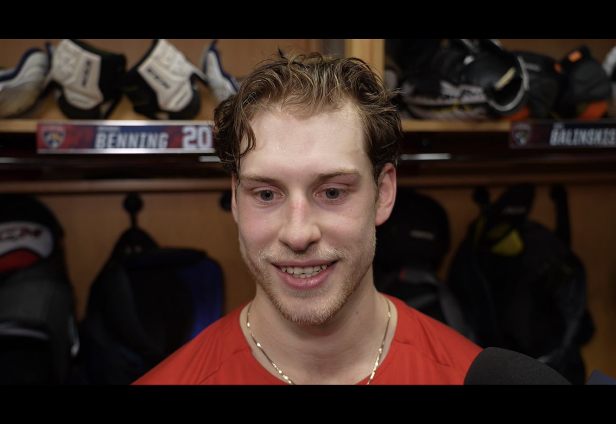 Postgame reactions from the Florida Panthers after their third straight win, this one in OT against the #CBJ.

Bobrovsky, Reinhart, Bennett, and Benning on the FHN YouTube Channel now ➡️ youtu.be/jQWW5oB-XLI?si…