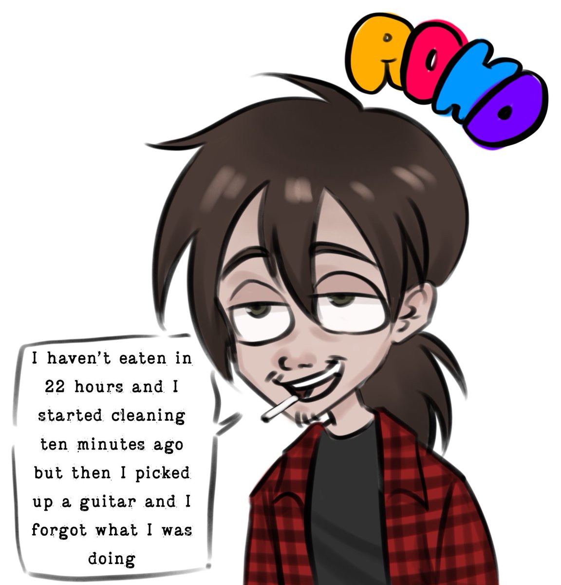 RabbidRabbitArt's tweet photo. I’M BACK BABYYYYYYYYYY I saw this post that said draw your favourite character with your disability so here’s ches with adhd lmaoooooo- https://t.co/tkPCXOWKV1