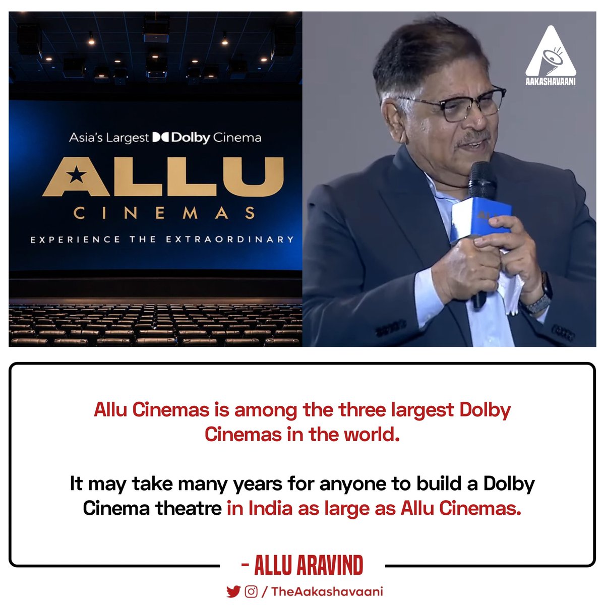 #AlluCinemas - One of The Top 3 Biggest Dolby Cinemas In The World.