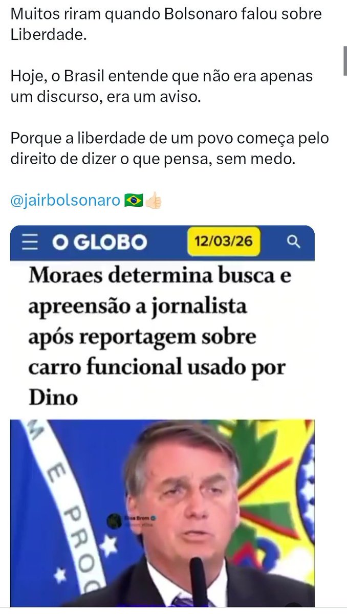 jotahal's tweet photo. @carlosjordy Dizer oq pensa, e oq vê, apura, sabe, investiga, conhece... #ForaMoraes #foratoffoli #foradino #ForaLulaeSuaQuadrilha https://t.co/lCTLw8cKWb