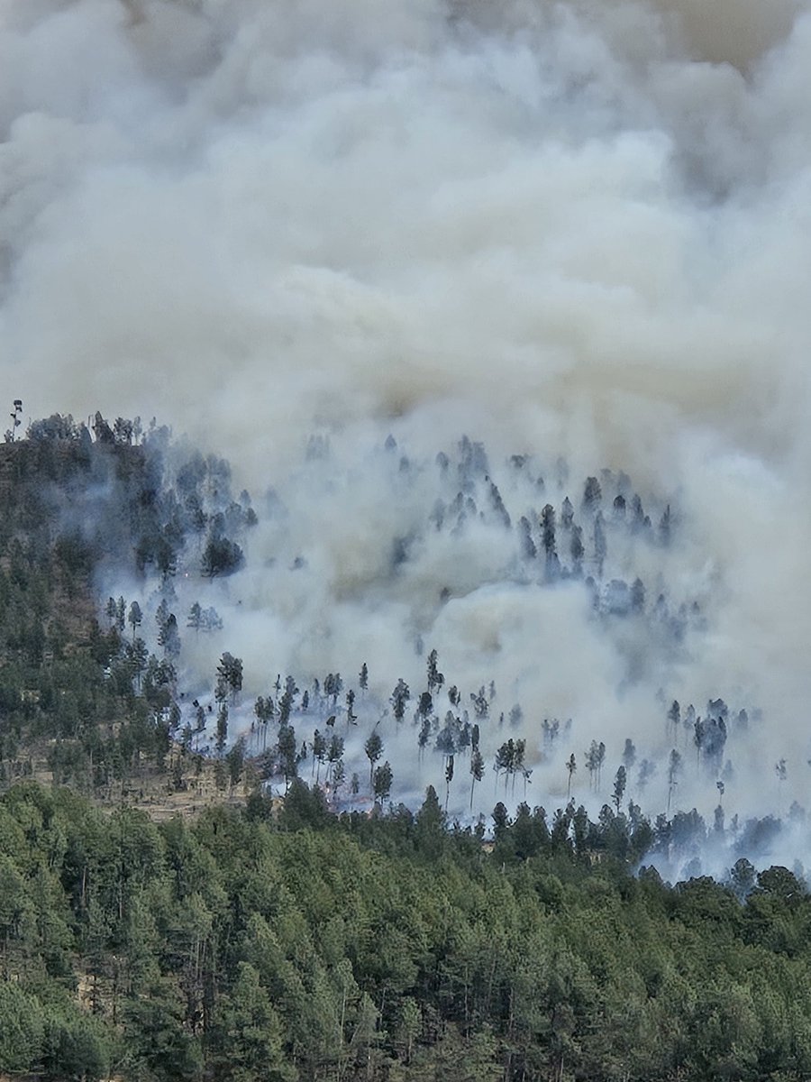 HotshotWake's tweet photo. The Qury Fire outside Custer, South Dakota has grown to 5,400+ acres and was active into the evening. Resources have been able to establish an anchor and are reporting 2% containment. 

Seeing this, and also looking at the weather outlook for the southwest next week… multiple days over 100 degrees, it could get spicy quick. Thanks to the subscriber who shared these views of the Fire.