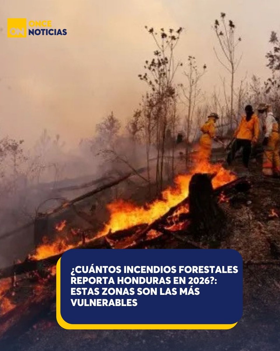 11_Noticias's tweet photo. 🟡| ¿Cuántos incendios van hasta la fecha?🔥 Autoridades también advierten sobre las zonas de Honduras con mayor riesgo de incendios forestales durante la temporada seca.
Descúbrelo aquí: https://t.co/YKpSSQT9pw
#Incendios #Honduras #ICF #Boques #Quemas https://t.co/90fGb9f7m1