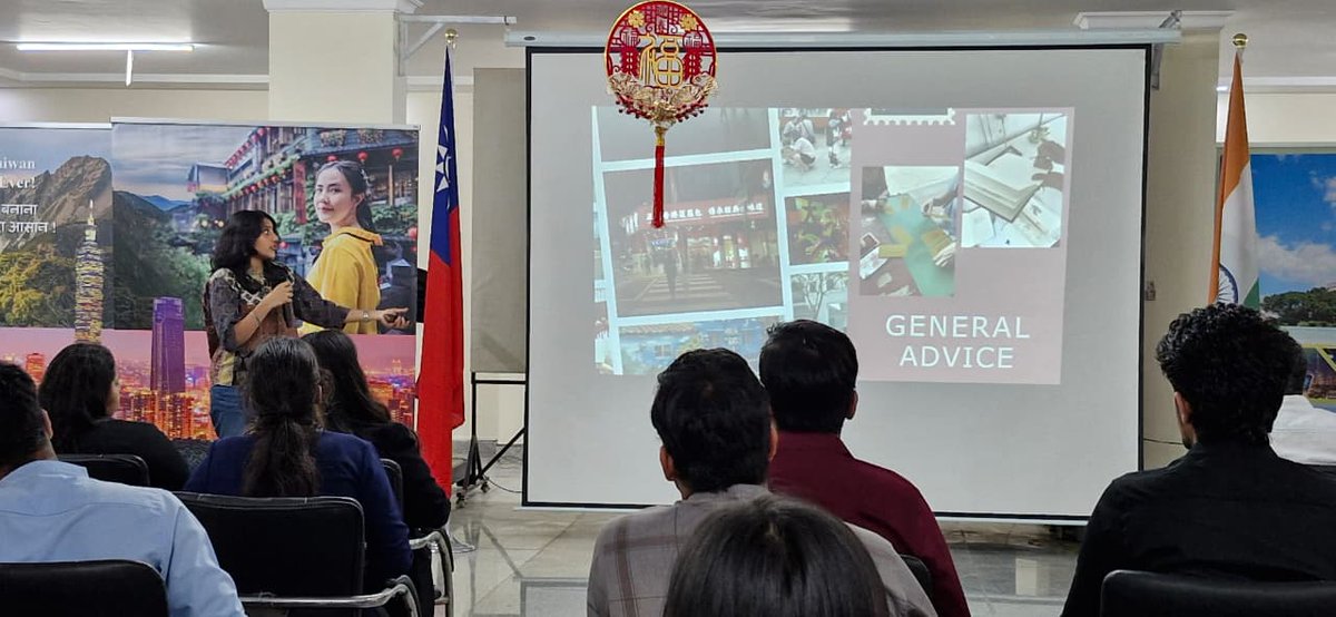 irgssnioe's tweet photo. On February 27 and March 3, 2026, @irgssnioe B.A. students Ms. Thanmai Sanan (Class of 2026) and Ms. Shraddha Anu Shekar (Class of 2028) shared their experiences of studying in Taiwan in two events hosted by Taipei Economic and Cultural Center in India.

#roc #taiwan #mandarin https://t.co/rmHjOKqraZ