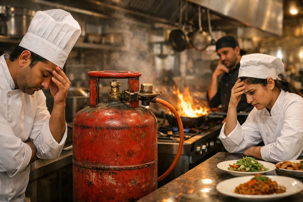_127ArulMC_'s tweet photo. 🚨 Restaurants are adding ‘LPG surcharge' to bills as cooking gas concerns hit kitchens. 🇮🇳 https://t.co/KKy3vjumgA