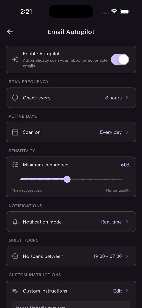 cueaiapp's tweet photo. Your email inbox just became a task list.
Cue 1.4.0 is live:
- Gmail and Outlook connected - emails become tasks automatically
- Slack and Google Chat integrations - coaching where you work
- Programs - guided journaling, deep work routines...
- New Pro tier with inbox autopilot https://t.co/eP2XZDFflT