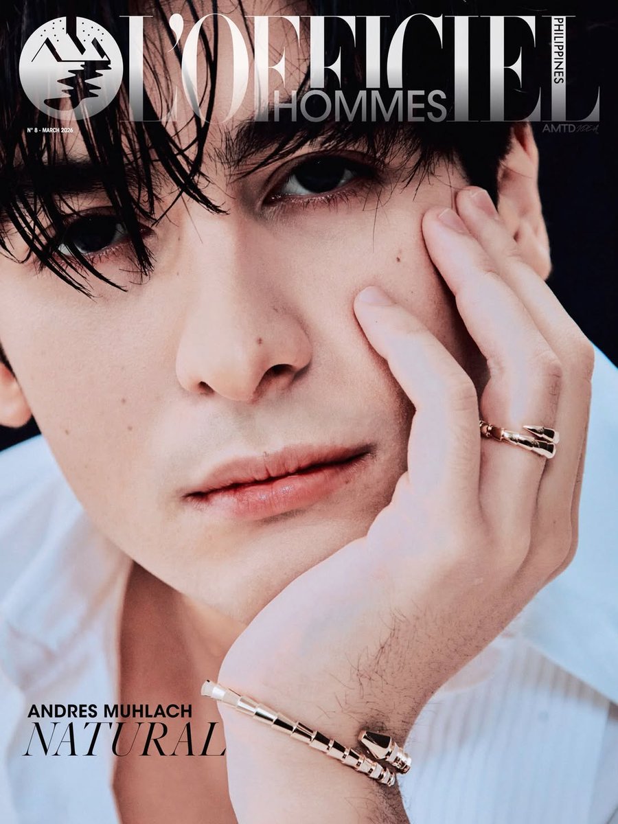 psngayondigital's tweet photo. THE MAN THAT YOU ARE, ANDRES! 😍❤️

Aktor na si Andres Muhlach, featured bilang cover star para sa March 2026 issue ng L’Officiel Hommes Philippines. 

“Lethallll face card grabe talaga siya 😍,” komento ng isang netizen. 

(Instagram/lofficielhommes.ph) https://t.co/WEVQi96ejz