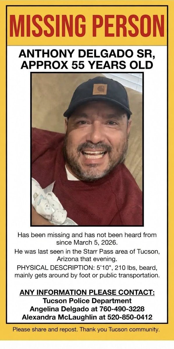 whatsuptucson's tweet photo. Missing person https://t.co/d5fIvPDDHB
