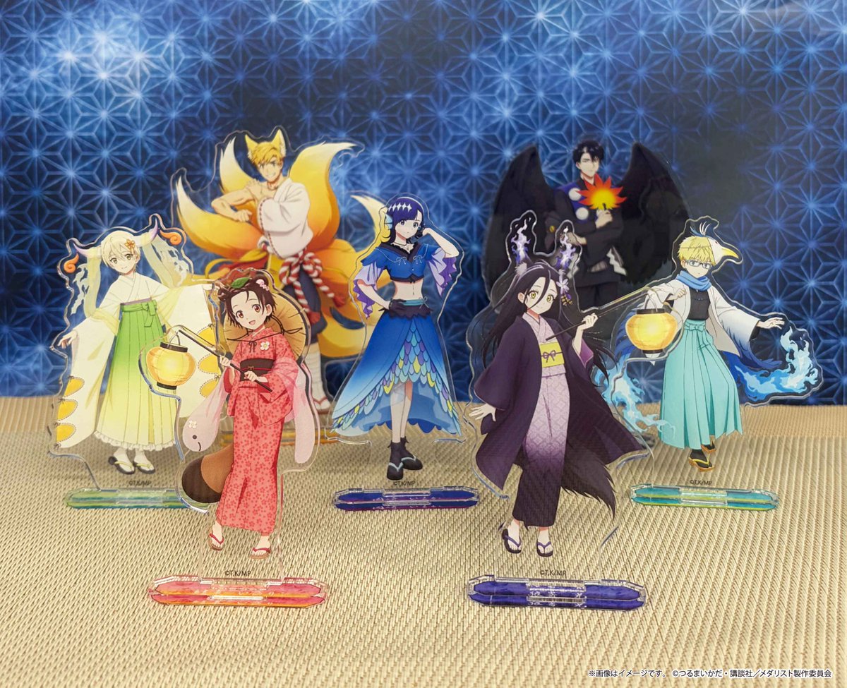 メダリスト 百鬼夜行 夜鷹純 グリッター セット 浅草 ポップアップ 缶バッジ TVアニメ『#メダリスト』“百鬼夜行ver.”のPOP UP SHOPが開催決定
