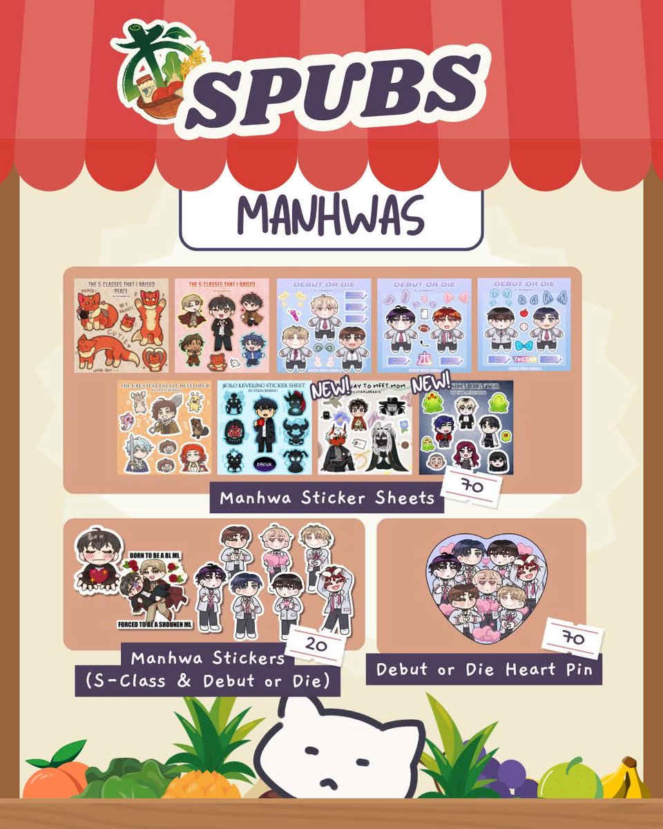 strauberrio's tweet photo. 🍓STRAUB'S FRUIT STAND🍓

Here's my merch catalog for #Otakufest2026 !

Starting off with my ORV and Debut or Die merch (+other Manhwas!) ✨️

🏬 SM Seaside CEBU, Tower Garden
📅 March 14-15, 2026

1/3

#OF26 https://t.co/AmNtLuUwwH