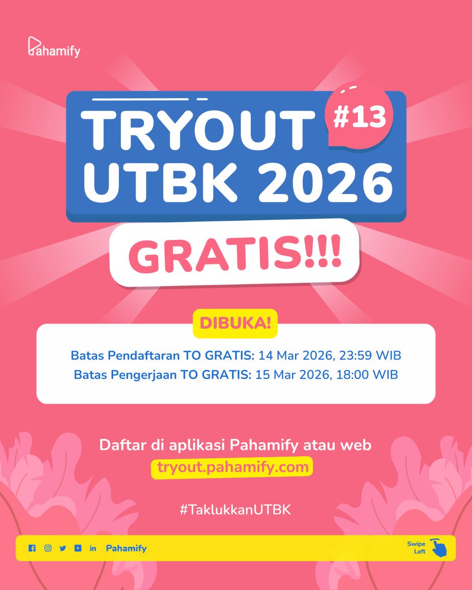 Pahamify | TO + Live Class UTBK & Ujian Mandiri tweet media