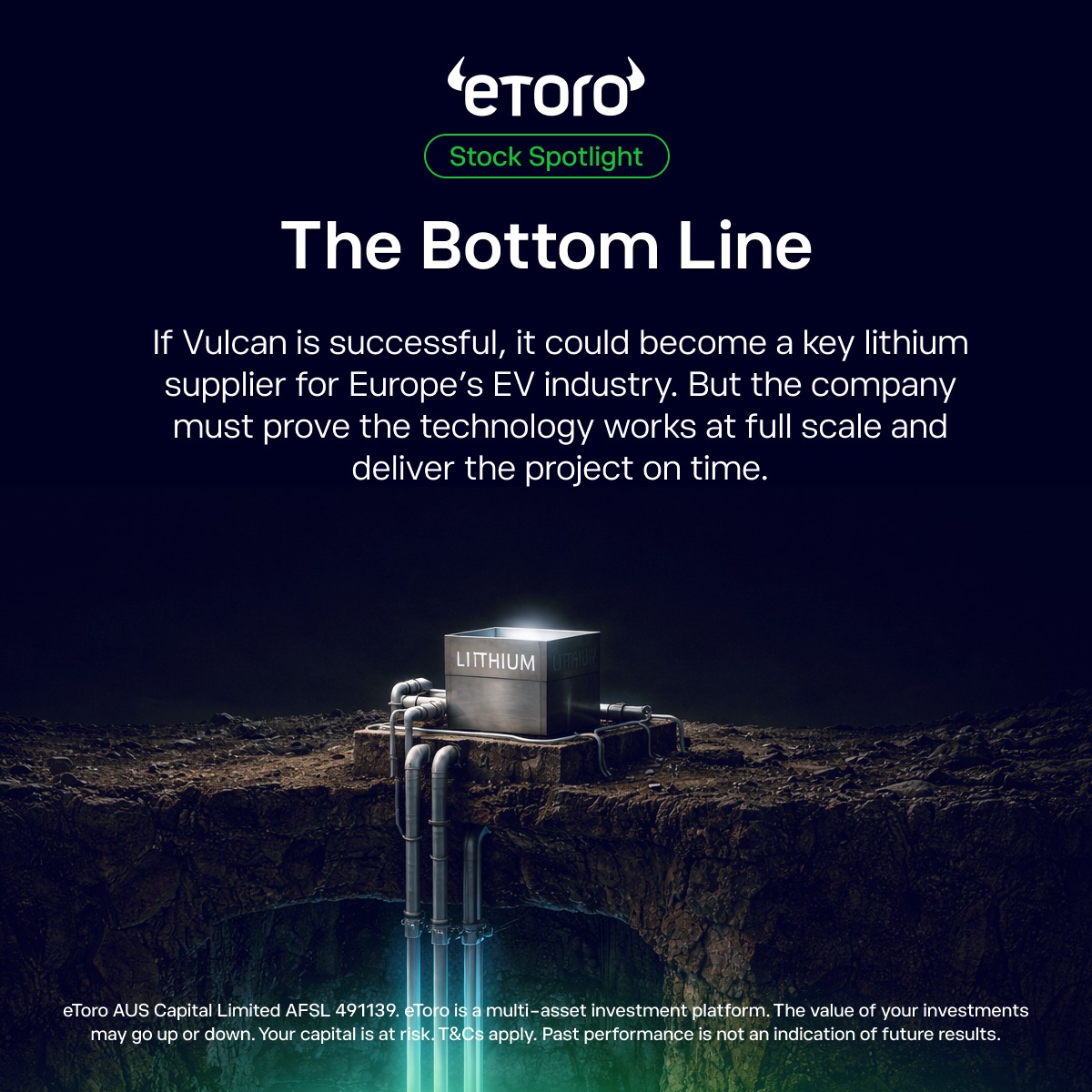 eToroAU's tweet photo. Lithium stocks are back in focus but Vulcan Energy is doing things differently. 

Here's how: