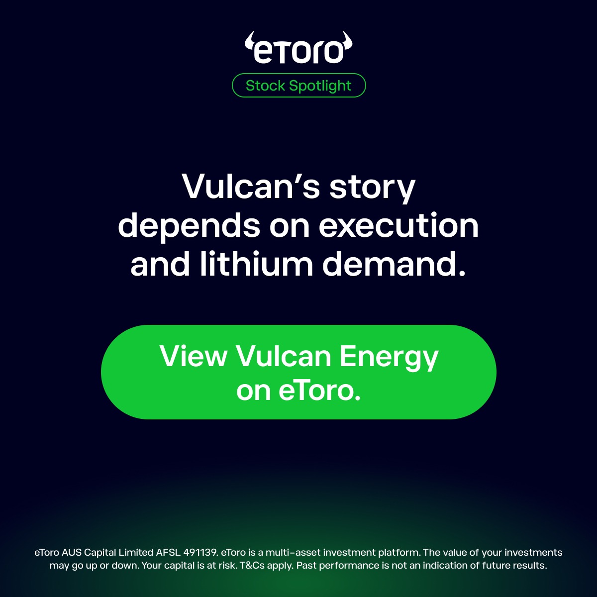 eToroAU's tweet photo. Lithium stocks are back in focus but Vulcan Energy is doing things differently. 

Here's how: