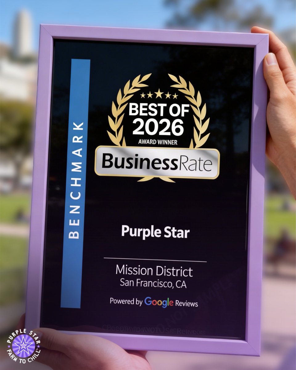 PurpleStarMD's tweet photo. We’ve been rooted in the Mission since day one—just keeping the vibes high and the service real. 🌿

Huge thank you to everyone who took the time to support us with a review. ⭐⭐⭐⭐⭐

📍 Come check us out: https://t.co/VLMajjoHBI

#SanFrancisco #SF https://t.co/R2toOQ2BI5