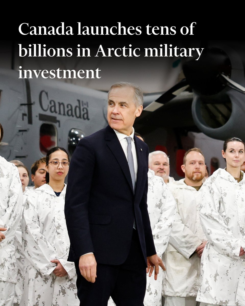 Mark Carney has announced funds for ‘forward operating bases’ and other upgrades to ‘enable the Canadian Armed Forces to defend the Arctic without the help of allies’. 

Where will the C$35bn investment go? ft.trib.al/ZAftpH9