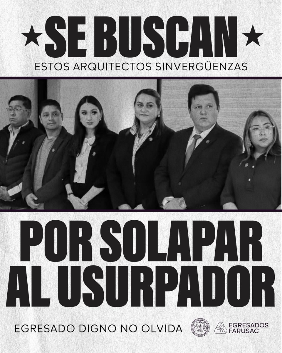 El Tribunal Electoral del colegio de Arquitectos, a pesar de violar la ley, sigue fiel al usurpador sin convocar a la elección que una jueza les ordenó hace ya 2 días.  #eleccionesUSAC