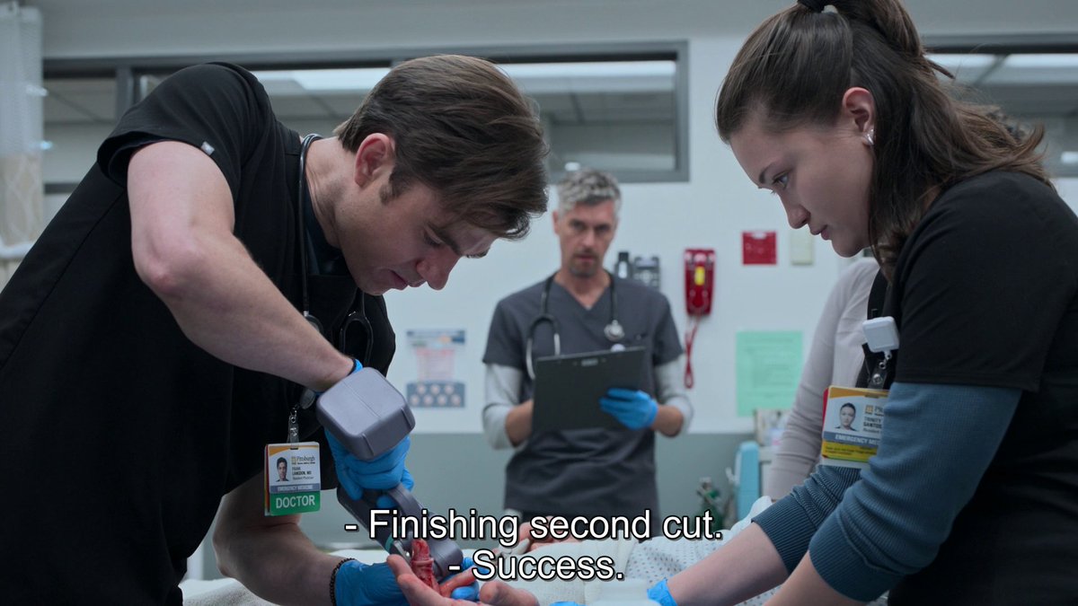 LoonieLunas's tweet image. the #ring in episode 10:
1) becca looking directly at langdon's ring.
2) langdon cutting off a ring with santos, the person who reported him.
and 3) langdon being reminded of his "missus" because he's too focused on giving an addict who lost his family a proper burial.