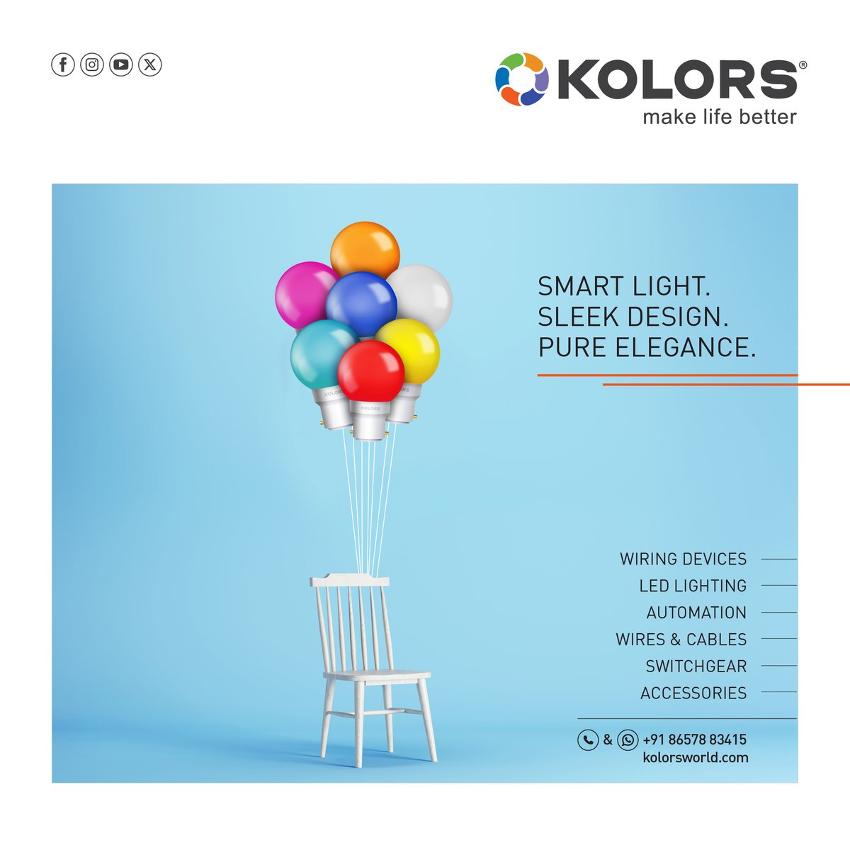 KolorsIndia_tw's tweet image. Smart light meets sleek design with Kolors LED lighting for elegant modern spaces.

#LEDLighting #InteriorLighting #SpotLight #ModernInteriors #Kolors