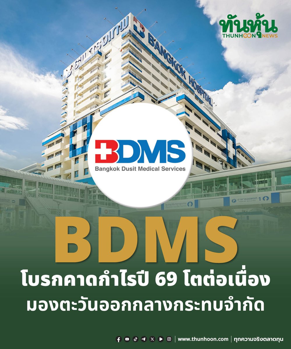 thunhoon1's tweet image. BDMS โบรกคาดกำไรปี 69 โตต่อเนื่อง 
มองตะวันออกกลางกระทบจำกัด  
อ่านรายละเอียด คลิก thunhoon.com/bdms-fss-middl… #BDMS
#ฟินันเซียไซรัส #Thunhoon #ทันหุ้น #ทันหุ้นออนไลน์