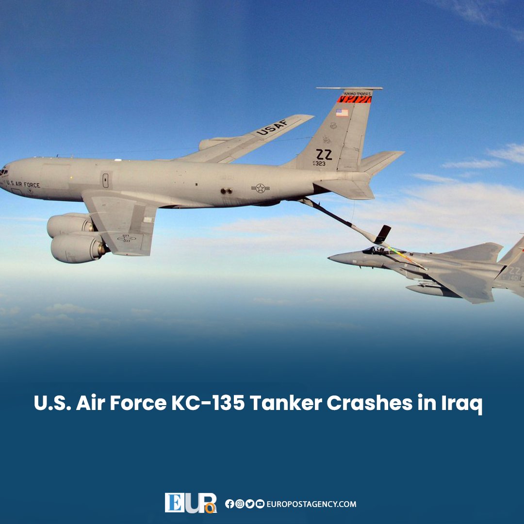 EuroPostAgency's tweet image. Six Crew Members Reported Onboard Downed Refueling Aircraft

CBS News reports that a U.S. Air Force KC-135 aerial refueling tanker that crashed in Iraq had six crew members onboard. 
#EuroPost