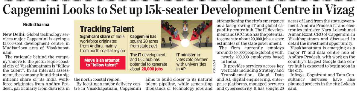 Capgemini plans to set up a 15,000-seater Global Capability ...