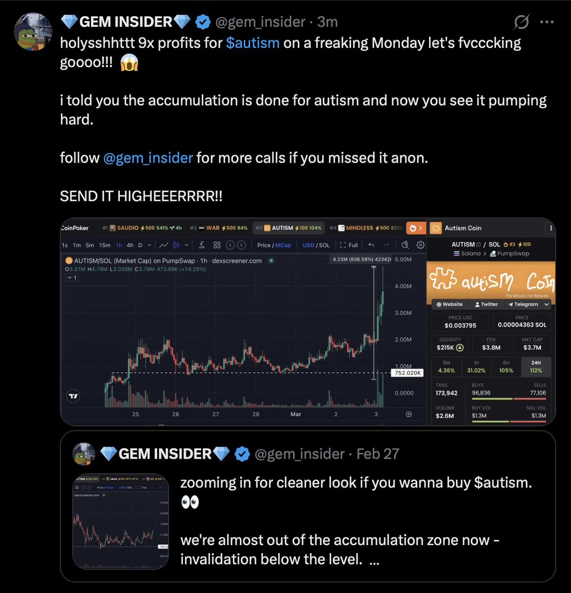 💎GEM INSIDER💎 tweet media