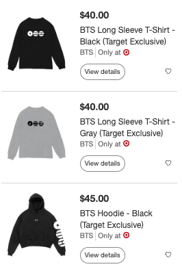Bookmark the Target page, #BTSARMY! In addition to ARMY Bombs
