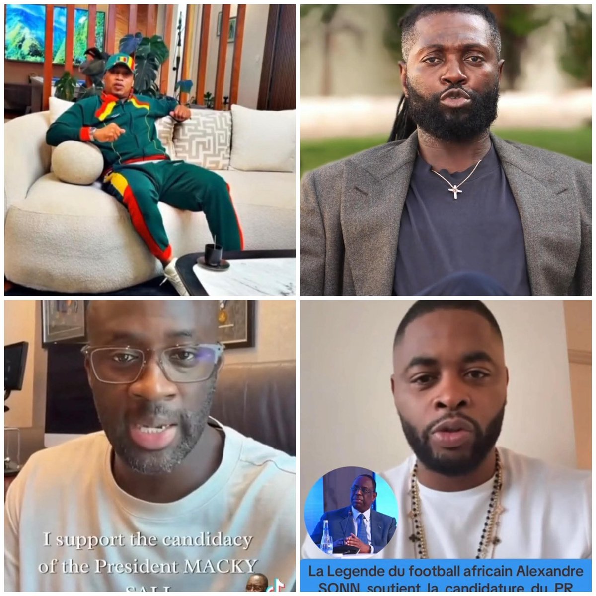C’est stars du football africains n’attendent pas la clôture de la liste des candidats pour soutenir le Président Macky SALL. 

Ils savent et sont conscients de ce qu’il a fait pour le Sénégal et l’Afrique. 

Merci
