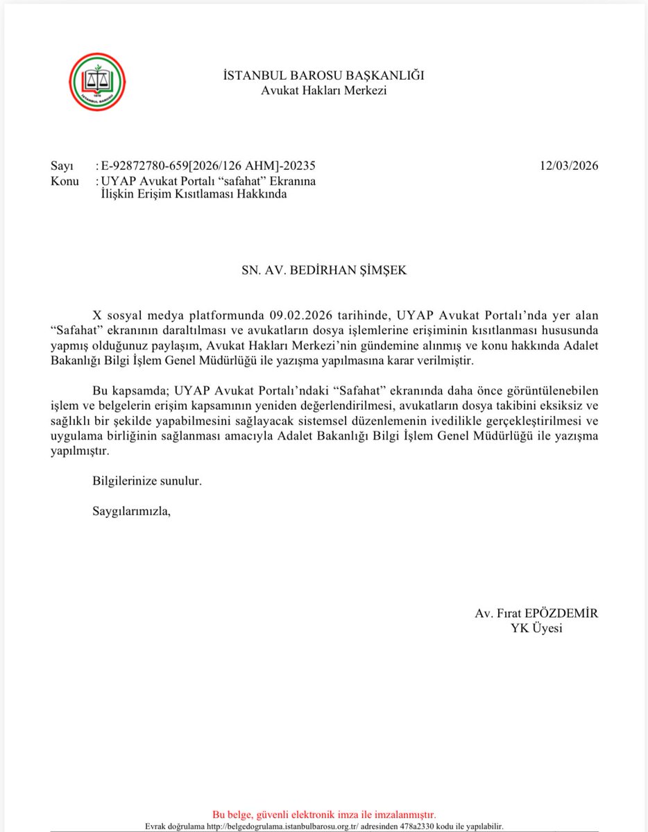 Av. Bedirhan Şimşek tweet media