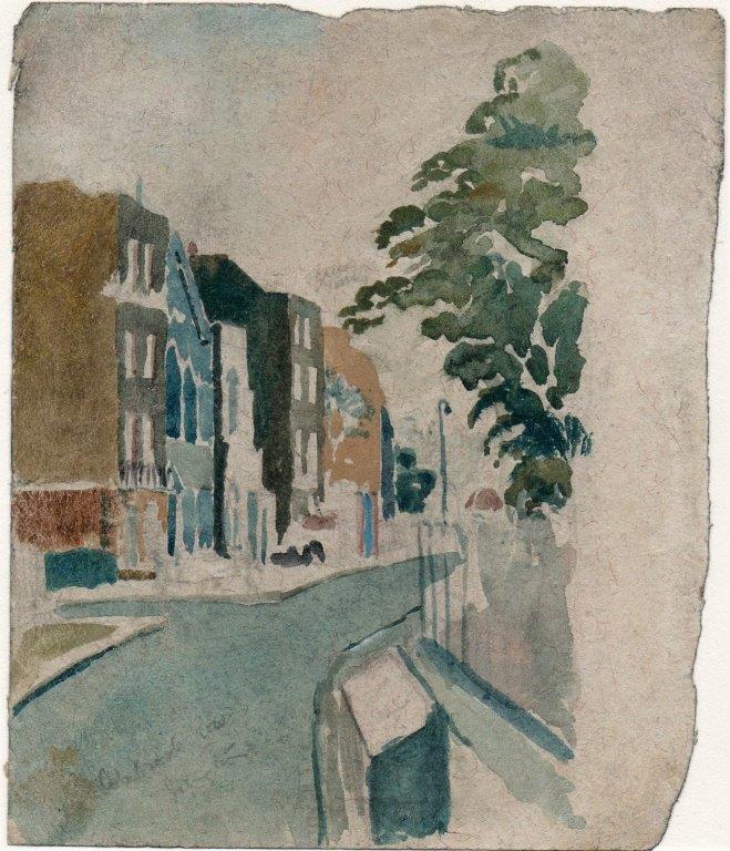 EastLndonGroup's tweet image. Here's one that I haven't shown for a very long time indeed! This is a sketch of "Colebrooke Row, Islington" by Walter Steggles that is undated but I believe that it might come from either 1930 or 1931. #WalterSteggles #Islington #EastLondonGroup