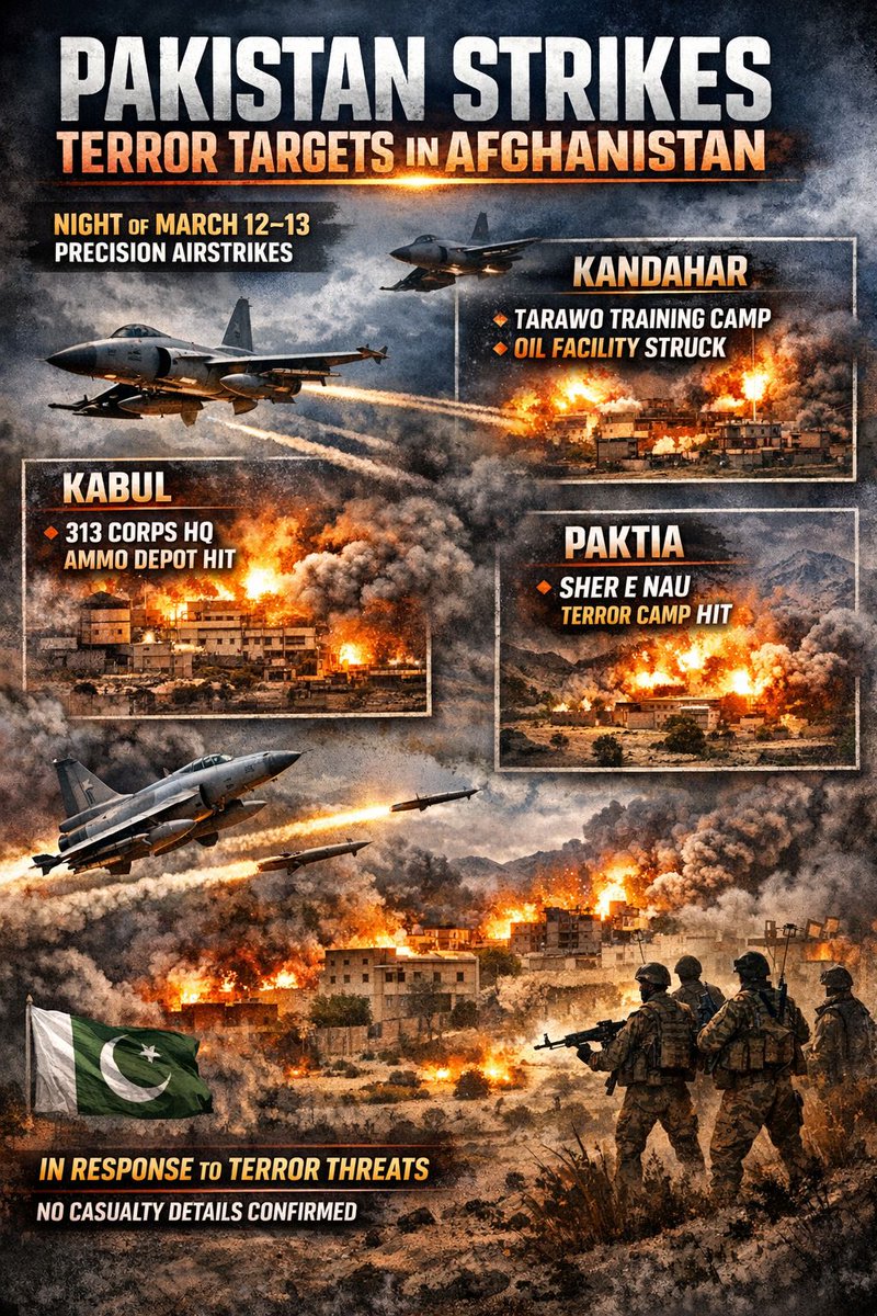 Pakistan Carries Out Precision Strikes on Terror-Related Sites in Afghanistan, Four Targets Identified