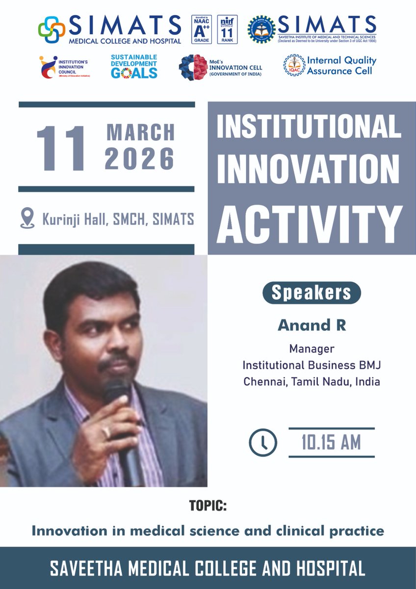 SIMATS INNOVATION CELL tweet media