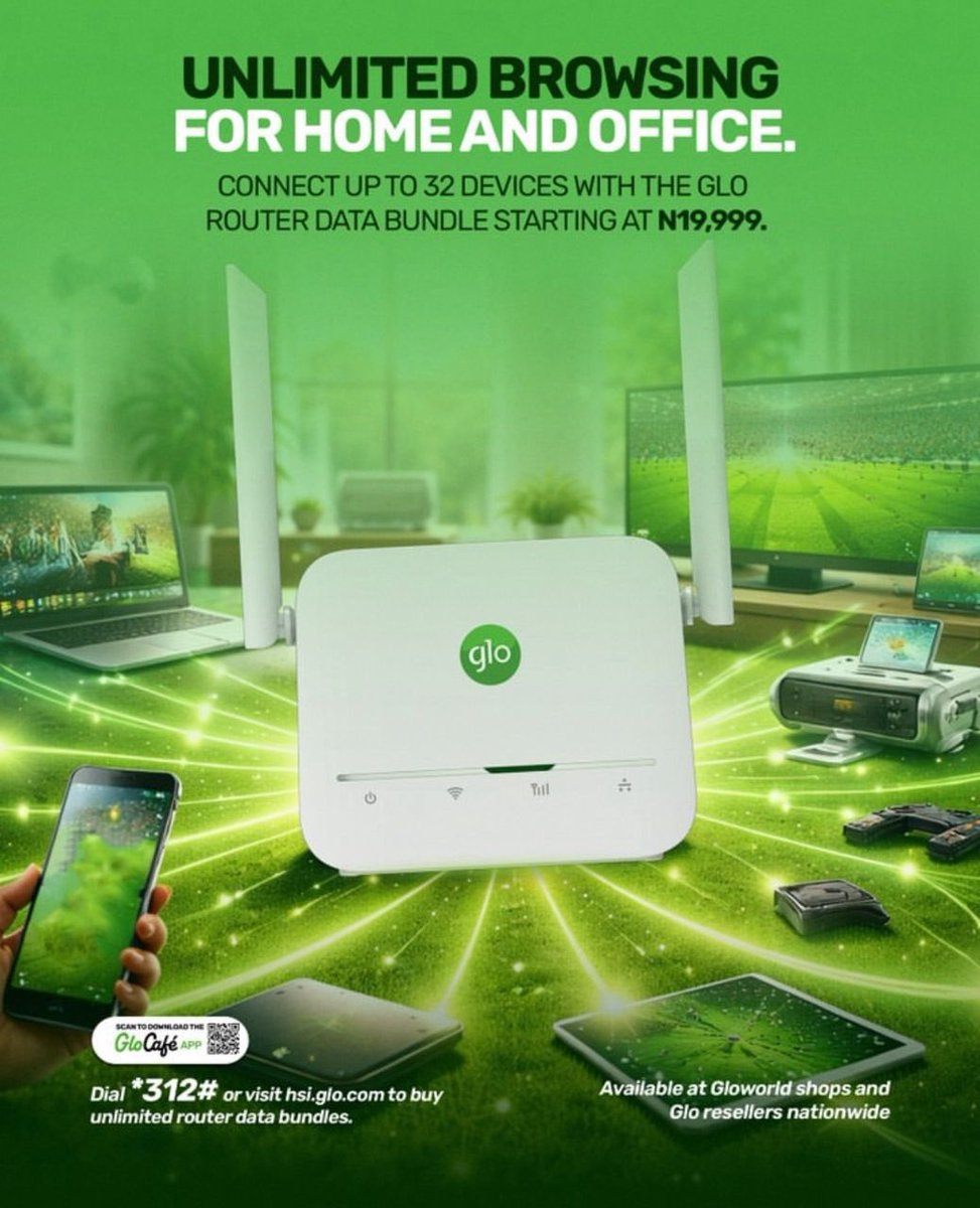 fametofarm's tweet photo. One of the easiest internet setups I’ve tried so far is the Glo Router.
₦19,999 plan. @gloworld. #GloRouter https://t.co/Son2mwcRx5