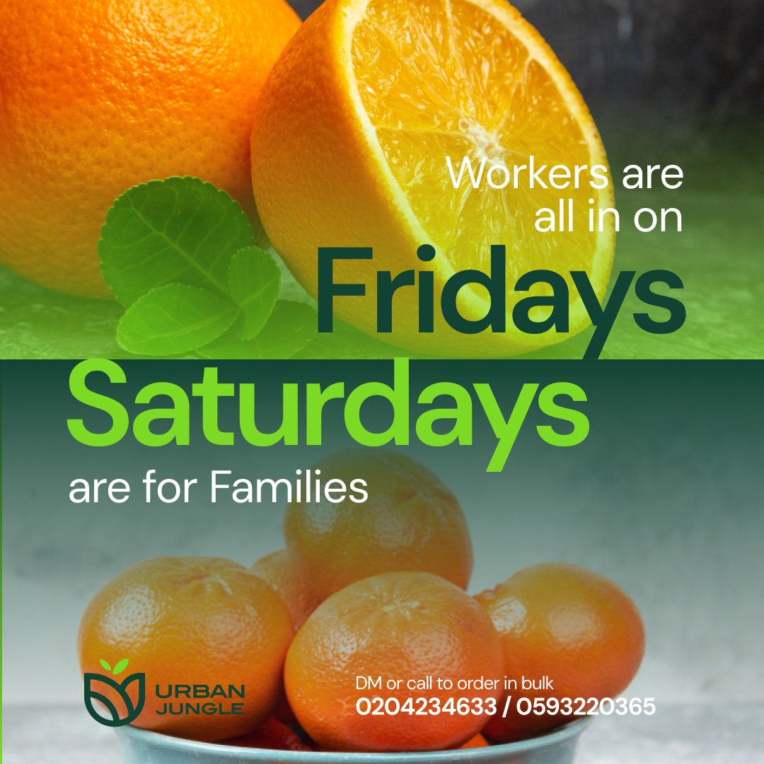 UrbanJunglegh's tweet photo. Accra families, weโre at Mansa Gold Market today and tomorrow
Pass through with your loved ones and pick up fresh fruits, vegetables, and farm produce straight from Urban Jungle Agro.
Mansa Gold Market
0204234633 / 0593220365
#UrbanJungleAgro #FreshFromTheFarm #AccraMarkets https://t.co/Gchjpv1pTd