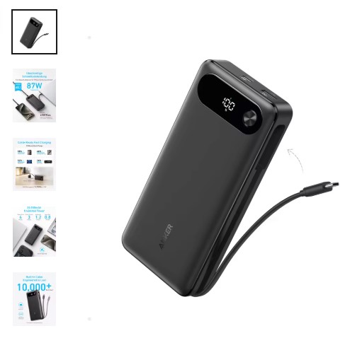 shopping_soma's tweet image. Anker 20,000mAh Power Bank: 87W Fast Charging, Built-in USB-C Cable
Buy - s.click.aliexpress.com/e/_c40xvyF1

#AnkerPowerBank
#FastCharging
#TravelEssential
#PortableCharger
#TechAccessories