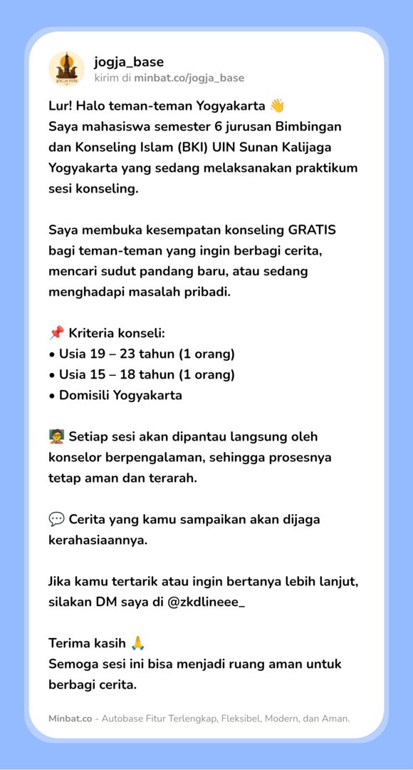 JOGJA FESS | KIRIM FESS CEK PINNED tweet media