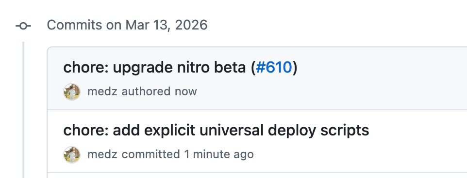 shiweidu's tweet image. Thanks @_pi0_  hard work. Upgraded! Haha, I didn't upgrade immediately because I was dealing with compatibility issues with local hack code 🫣

Nitro is really great!

#Nitro