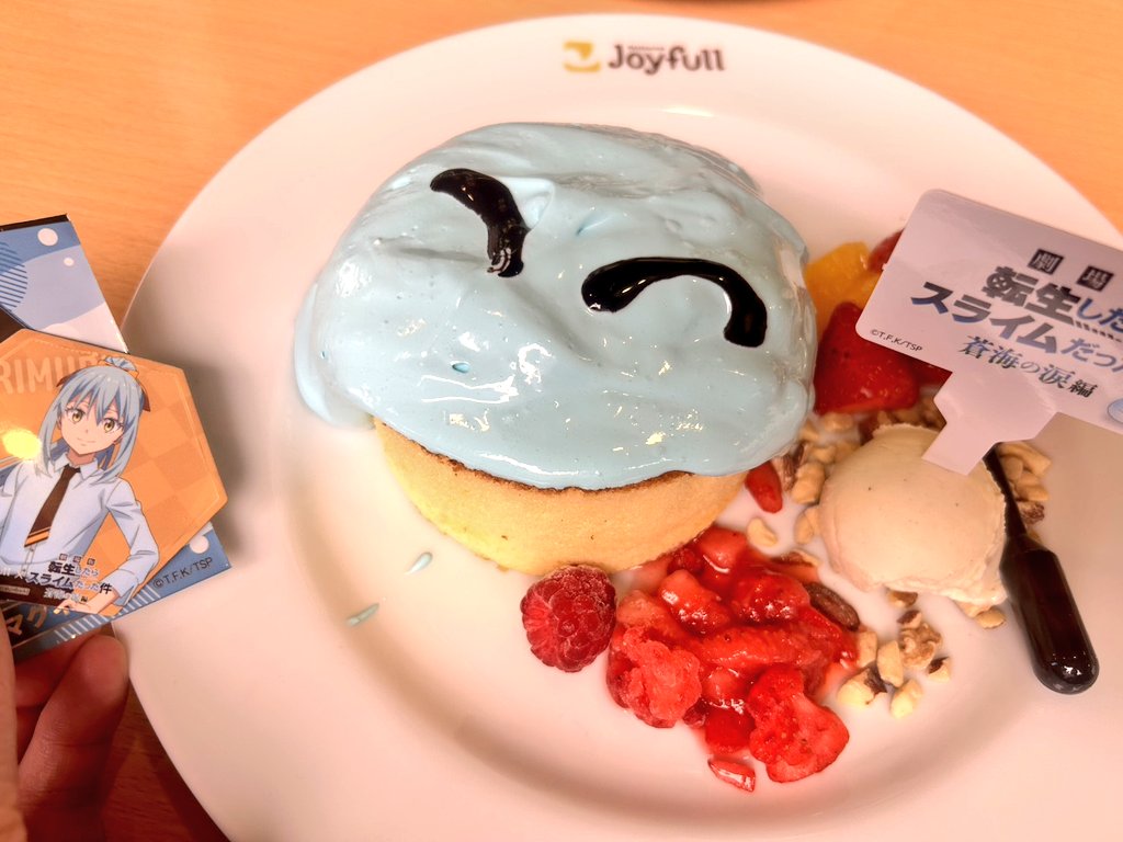 madao_kk9's tweet photo. ジョイフルで、転スラコラボ食べてきた(*^人^*) 特典のマグネットはリムルでしたー(；´∀｀) https://t.co/KqwVWaXTPY