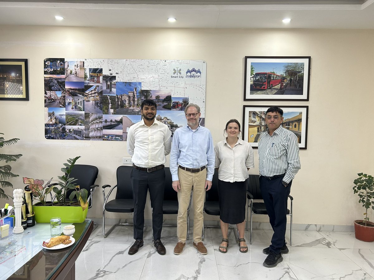 DenmarkinIndia's tweet image. Pleasure meeting the Commissioner of Udaipur Municipal Corporation, Mr Abhishek Khanna. We discussed our ongoing collaboration to enhance liveability through blue-green infrastructure and nature-based solutions. #Udaipur’s natural surroundings and rich heritage show how cities