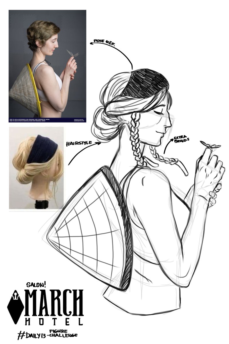 reveltica's tweet photo. daily figure challenge 13! 
change up hairstyles of the models~ 

#MarchHotel #artmoots https://t.co/9ryn32fVeQ