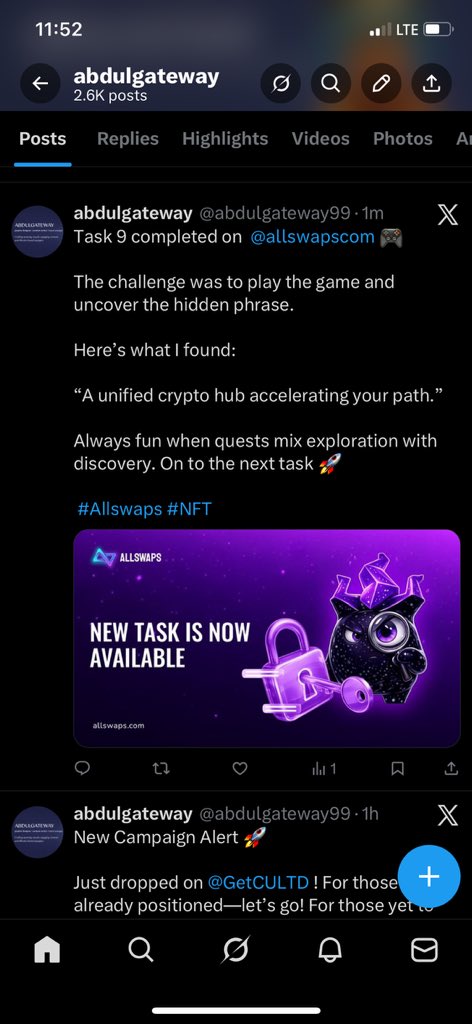 abdulgateway99's tweet photo. Task 9 completed on @allswapscom 🎮
The challenge was to play the game and uncover the hidden phrase.
Here’s what I found:
“A unified crypto hub accelerating your path to new opportunities “
Always fun when quests mix exploration with discovery. 🚀
#Allswaps #NFT https://t.co/6fgebFGkxW