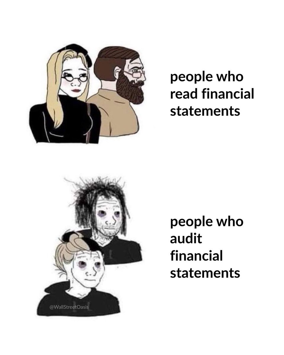 WallStreetOasis's tweet image. Hahaha true 😭 
------
🤔 High finance roles are INSANELY hard to land. 📈 WSO Academy students consistently beat the odds. 

👀 See how it’s done. ✅ Apply to WSO Academy now 👉 wallstreetoasis.com/academy/applic… 🔗 

#audit #auditors #memes #big4 #accountant