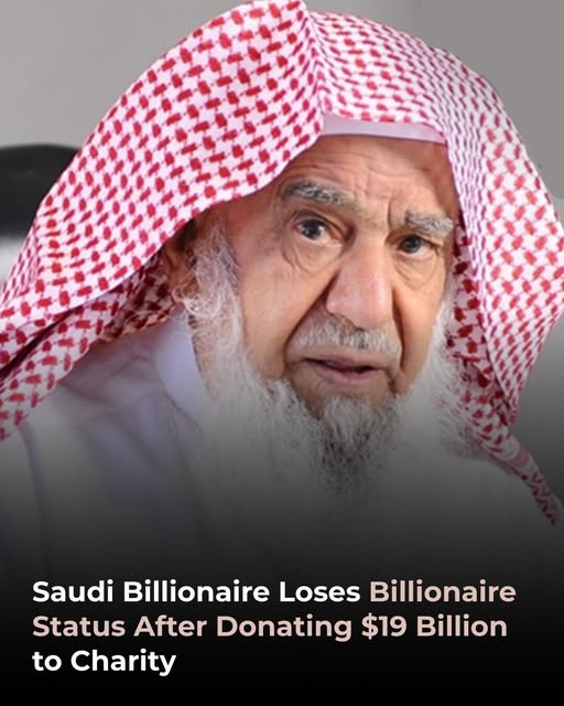 Rainmaker1973's tweet photo. In a world where wealth often defines power, a Saudi billionaire stunned everyone by donating $19 billion to charity, instantly losing his billionaire status — and gaining global admiration. The massive contribution went to health, education, and poverty alleviation programs across the Middle East and Africa.

Sulaiman bin Abdul Aziz Al Rajhi, co-founder of Al Rajhi Bank, transformed himself into a symbol of selfless generosity, proving that impact can outweigh fortune.