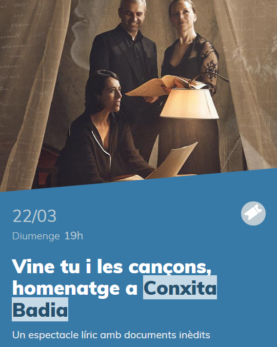 ConxitaBadia's tweet photo. Diumenge 22.3.26, l'#AnyConxitaBadia arriba a #Osona! El Trio #ConxitaBadia presenta el seu espectacle líric i poètic a l'@latlantidavic. Gaudeix d'obres que van dedicar a Badia #Gerhard, #Mompou, #Toldrà, #Casals, #Pahissa, #Samper, #Bonet...
Entrades 👉https://t.co/q2ZfCkA0g5 https://t.co/UMwy7lrFaK