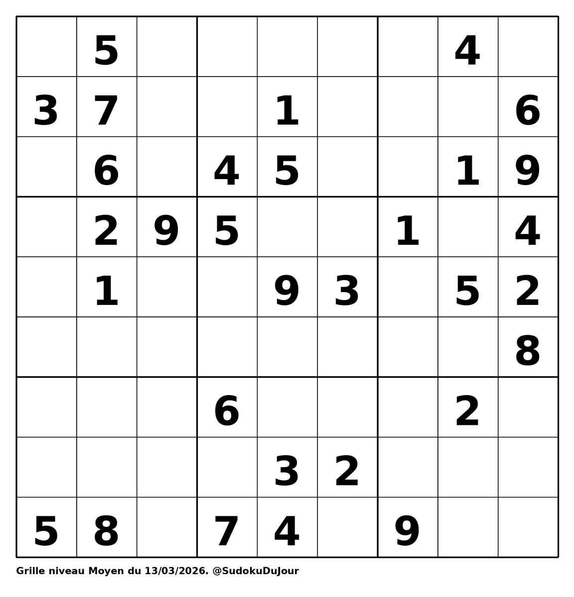 Sudoku du Jour (@SudokuDuJour) / Posts / X