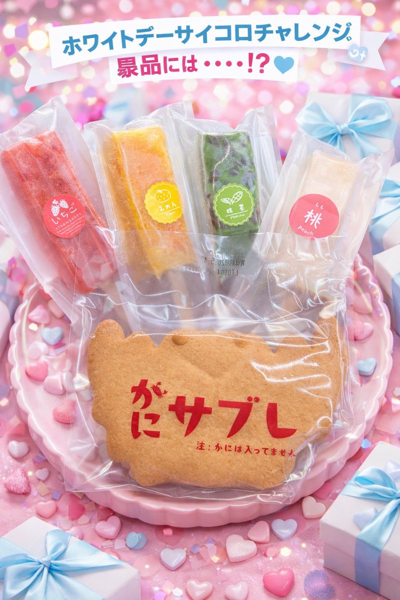 kanimai_net's tweet photo. 明日のホワイトデーイベントの景品です。
御来店お待ちしております。
#自由が丘グルメ　#自由が丘ランチ　#ホワイトデー　#イベント開催　#かに舞 https://t.co/76mnFH4Ecd