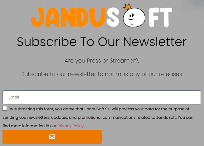 JanduSoft's tweet image. The weekend is here! 🎉

📲 Stay up to date with instant news, new releases, and giveaways by joining our Telegram channel ⚡

💌 Want fewer updates? Subscribe to our newsletter and get only the highlights!

#Publishing #Porting #GameNews