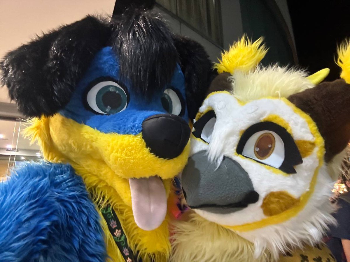 🥹 Hi everybody! It’s so nice and an absolute joy to see you! I hope you are having the happiest of Fursuit Friday today! I know I am, because I feel so lucky to have all of my amazing friends and my family as the best presents that I could ever have! 🙏 🐶 💕💙💛 🐾🐾 xoxo
