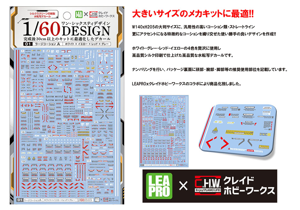 LEAPRO新製品情報 大きいサイズのメカキットに最適なコーション