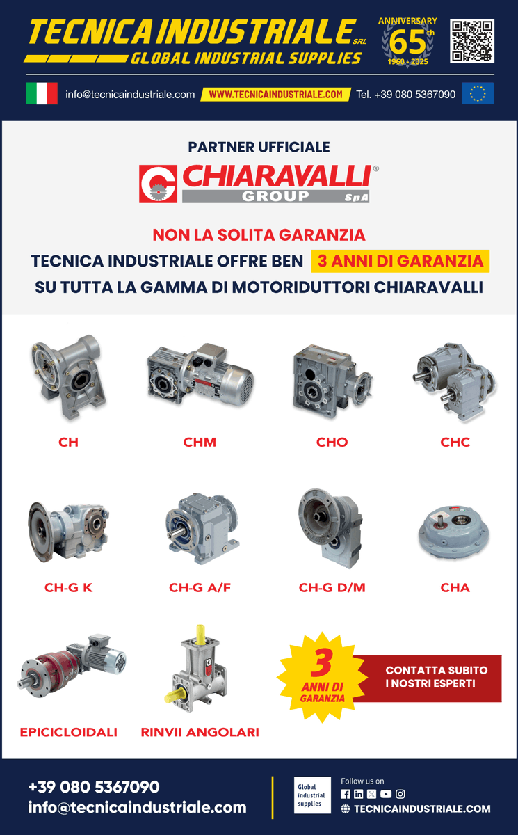 tecindustriale's tweet photo. Tecnica Industriale partner ufficiale Chiaravalli Group

Non la solita garanzia!
Tecnica Industriale offre ben 3 anni di garanzia su tutta la gamma di motoriduttori Chiaravalli.

Contatta subito i nostri esperti
📞 +39 080.5367090
🌐 https://t.co/hJjHHqzusa https://t.co/ddf7Q1TPis